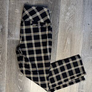 Swing Control Golf Plaid Ankle Pants - Black and White 0115